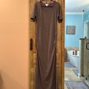 Motherhood Maternity gray maxi dress